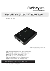 Notice StarTech.com IPUSB2VGA2 Extension audio/video
