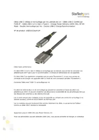 Notice StarTech.com USB31CCSLKV1M Câble pour ordinateur et périphérique