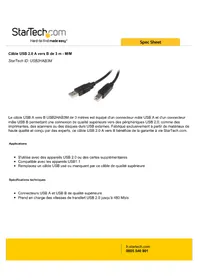 Notice StarTech.com USB2HAB3M Câble pour ordinateur et périphérique