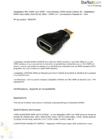 Notice StarTech.com KD07694 Adaptateur HDMI
