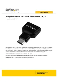 Notice StarTech.com USB31CAADG Câble pour ordinateur et périphérique
