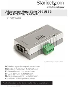 Notice StarTech.com ICUSB2324852 Interface