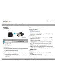 Notice StarTech.com USB433ACD1X1 Antenne WiFi