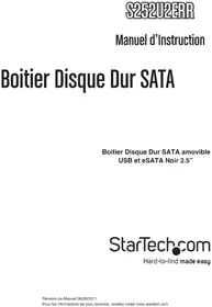 Notice StarTech.com S252U2ERR Boîtier de disque dur externe