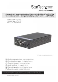 Notice StarTech.com VID2DVIDTV Convertisseur audio/vidéo