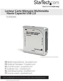 Notice StarTech.com FCREADHC Lecteur de carte mémoire