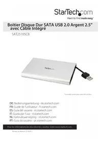 Notice StarTech.com SAT2510SCB Disque dur