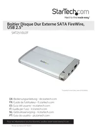 Notice StarTech.com SAT2510U2F Boîte de stockage