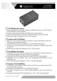 Notice Techly ISWHUB 1500STY Carte réseau / adaptateur