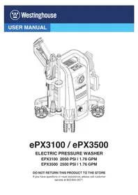 Notice WESTINGHOUSE EPX3500 Limpiador de alta presion