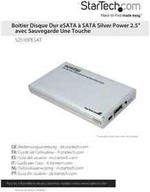 Notice StarTech.com S2510PESAT Disque dur