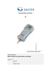 Notice SAUTER FK 500 équipements de mesure