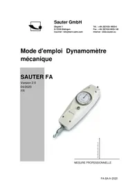 Notice SAUTER FA 500 équipements de mesure