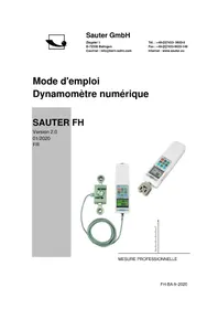 Notice SAUTER FH 50K équipements de mesure