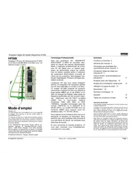 Notice Gigahertz Solutions HF 59B Analyseur de spectre