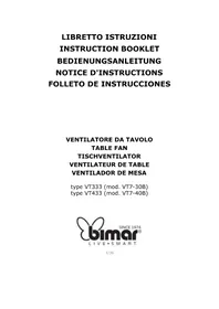 Notice Bimar VT433 Ventilatore