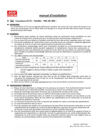 Notice Mean Well SD25A5 Chargeur de batterie