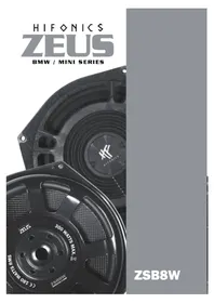 Notice Hifonics ZEUS ZSB8W Haut-parleur