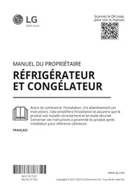 Notice LG GNB332PXGB Congélateur