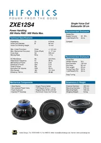 Notice Hifonics ZEUS ZXE12S4 Caisson de basses