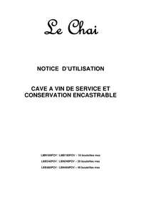 Notice LE CHAI LBN 460POV Cave à vin