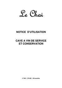 Notice LE CHAI LT 895 Cave à vin