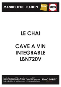 Notice LE CHAI LBN720V Cave à vin