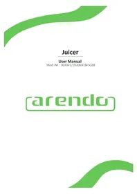Notice Arendo 303341 Extracteur de jus