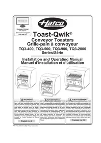 Notice Hatco TOASTQWIK TQ3900 Grille pain