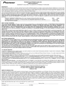 Notice PIONEER TSA30S4 Subwoofer