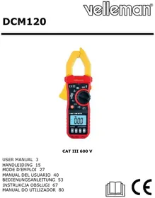 Notice VELLEMAN DCM120 Messgeräte