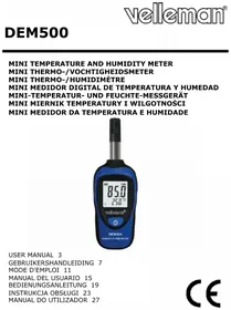 Notice VELLEMAN DEM500 Thermometer