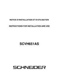 Notice SCHNEIDER SCVH651AS Cooker
