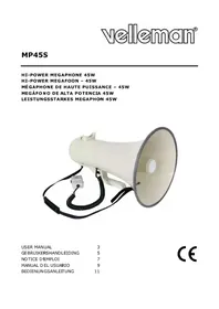 Notice VELLEMAN MP45S Mégaphone