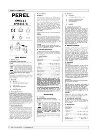 Notice Perel EMS111G équipements de mesure