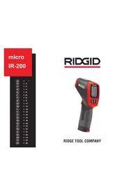 Notice RIDGID MICRO IR200 Equipos de medición