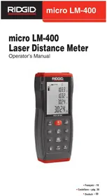 Notice RIDGID MICRO LM400 Equipos de medición