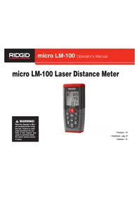 Notice RIDGID MICRO LM100 Equipos de medición