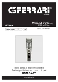 Notice G3 Ferrari RAZORACT G30049 Tondeuse à barbe