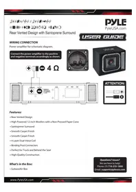 Notice Pyle PLSQ10BS Caisson de basses