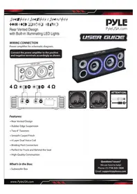 Notice Pyle PL28BSL Caisson de basses