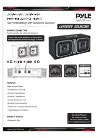 Notice Pyle PLSQ212BS Caisson de basses