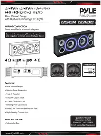 Notice Pyle PL210BSL Caisson de basses