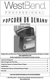 WestBend Popcorn on Demand 82700 - Popcorn machine