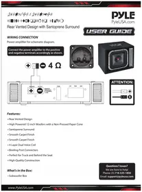 Notice Pyle PLSQ12BS Caisson de basses