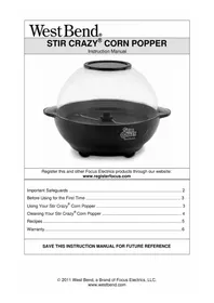 WestBend Stir Crazy 82356 - Popcorn machine
