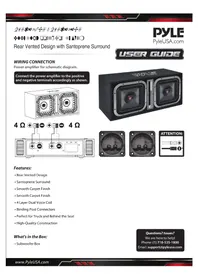 Notice Pyle PLSQ210BS Caisson de basses