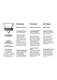 Notice AccuLux ACCULUP Lampe