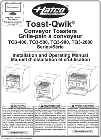 Notice Hatco TOASTQWIK TQ3500 Grille pain