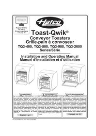Notice Hatco TOASTQWIK TQ32000H Grille pain
